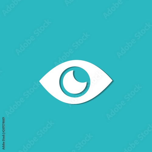 Eye icon, modern minimal flat design style