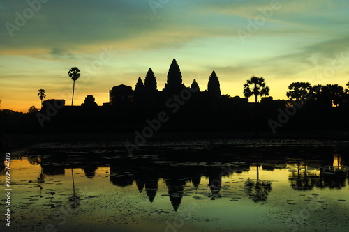 Early morning and sunrise at Angkor Wat  Siem Reap  Cambodia