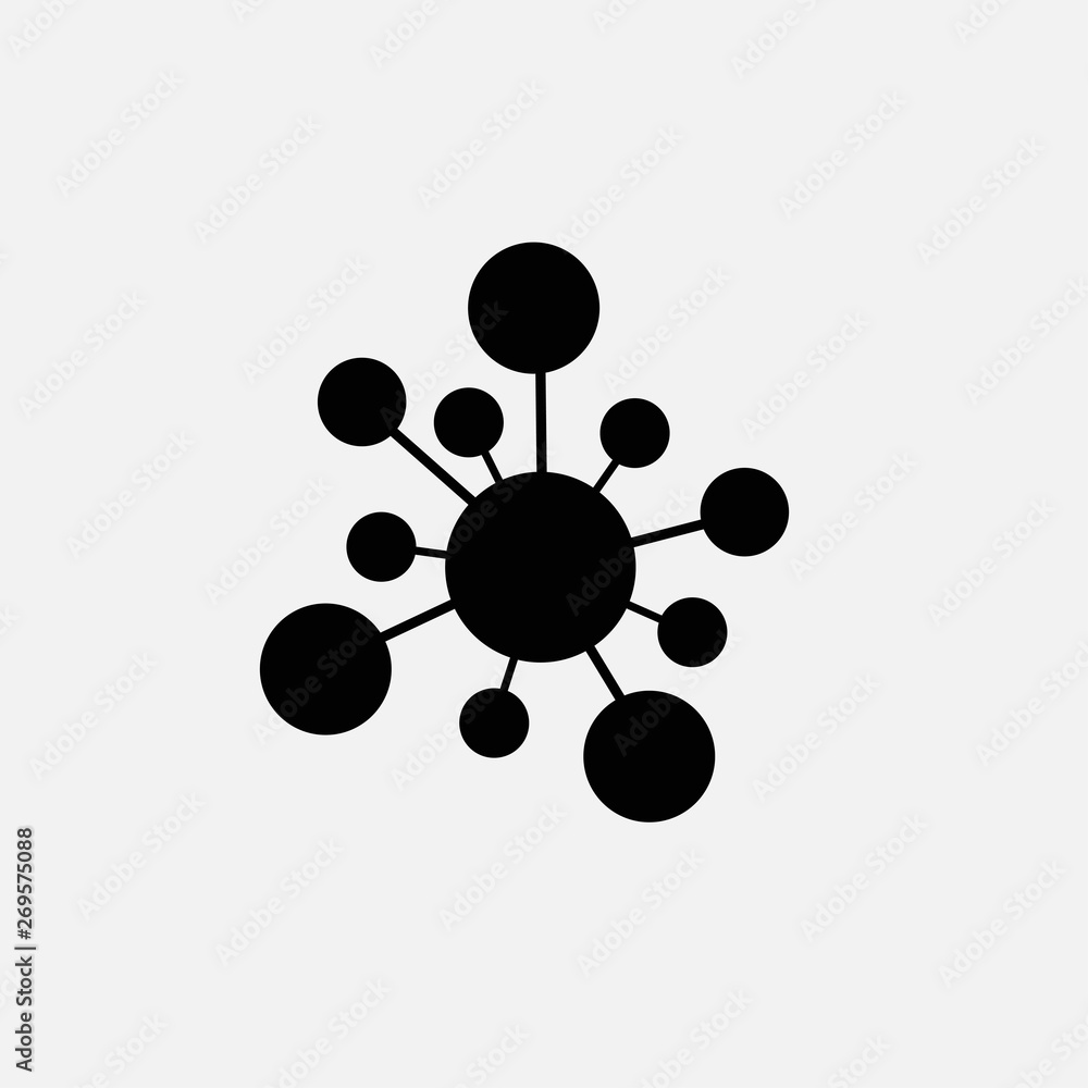 molecule icon isolated on white background molecule icon isolated on white background