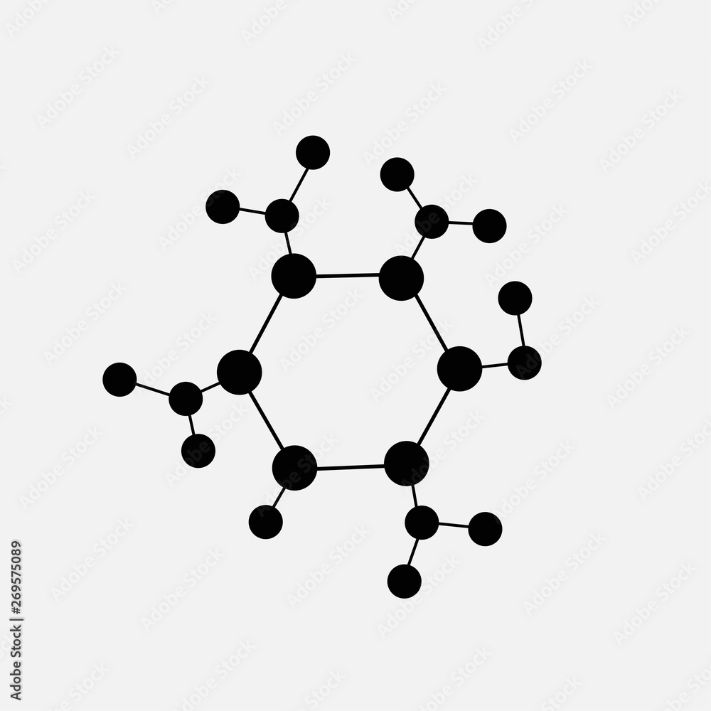 molecule icon isolated on white background molecule icon isolated on white background
