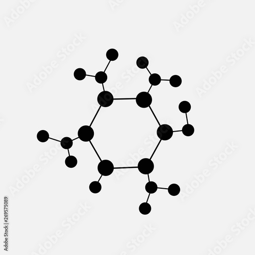 molecule icon isolated on white background