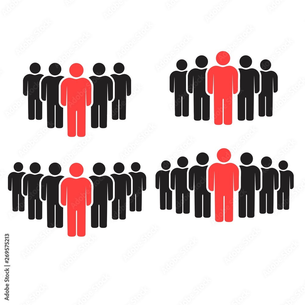 People icons set isolated on white background People icons set isolated on white background