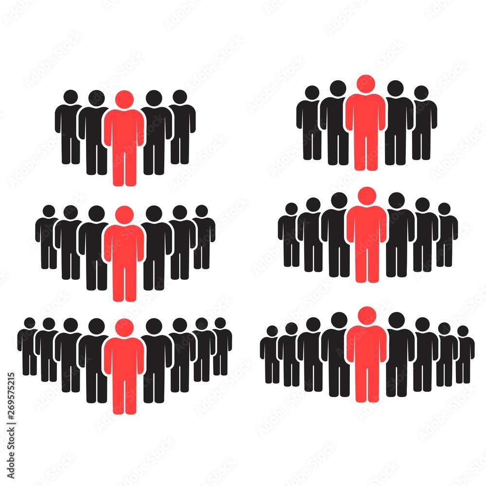 People icons set isolated on white background People icons set isolated on white background