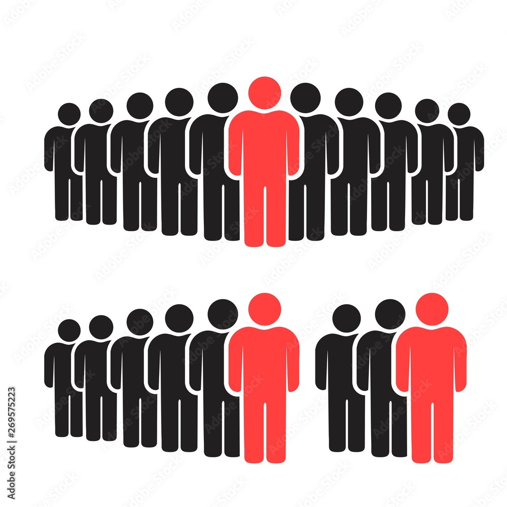 People icons set isolated on white background People icons set isolated on white background