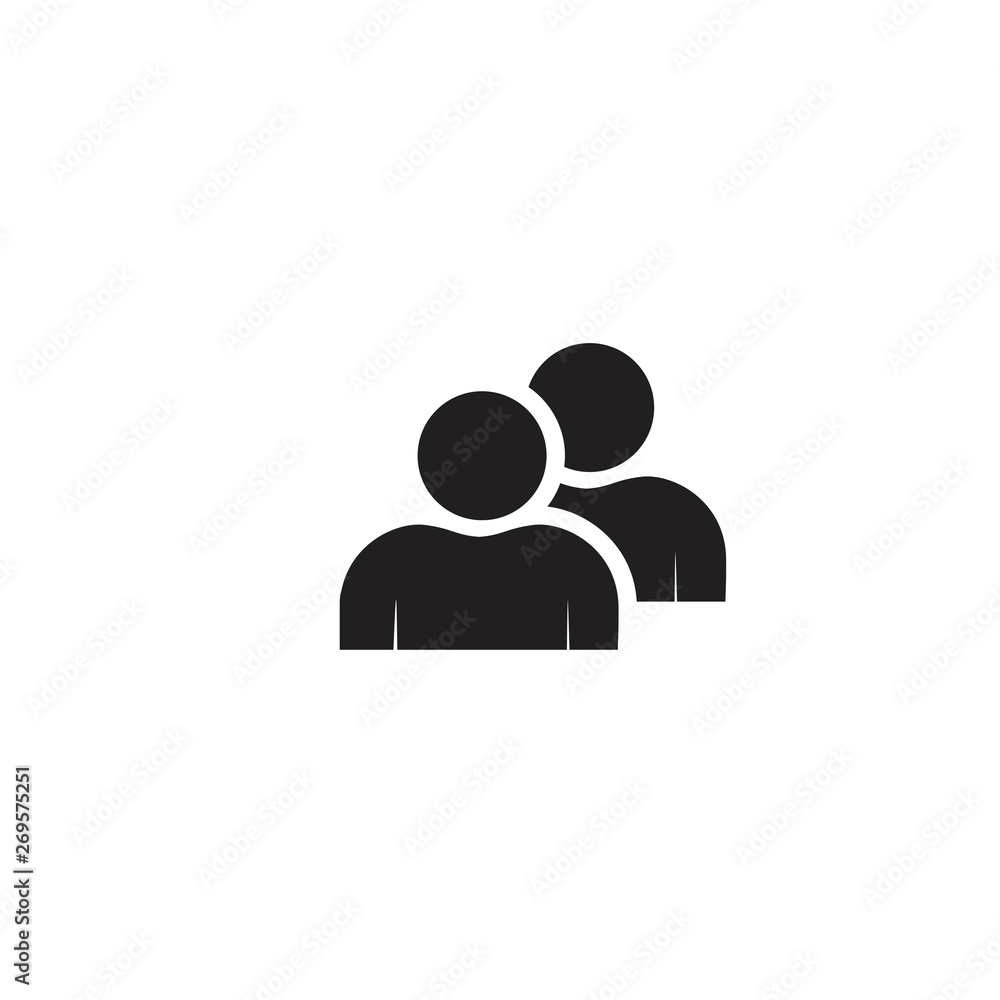 People Icon isolated on white background People Icon isolated on white background
