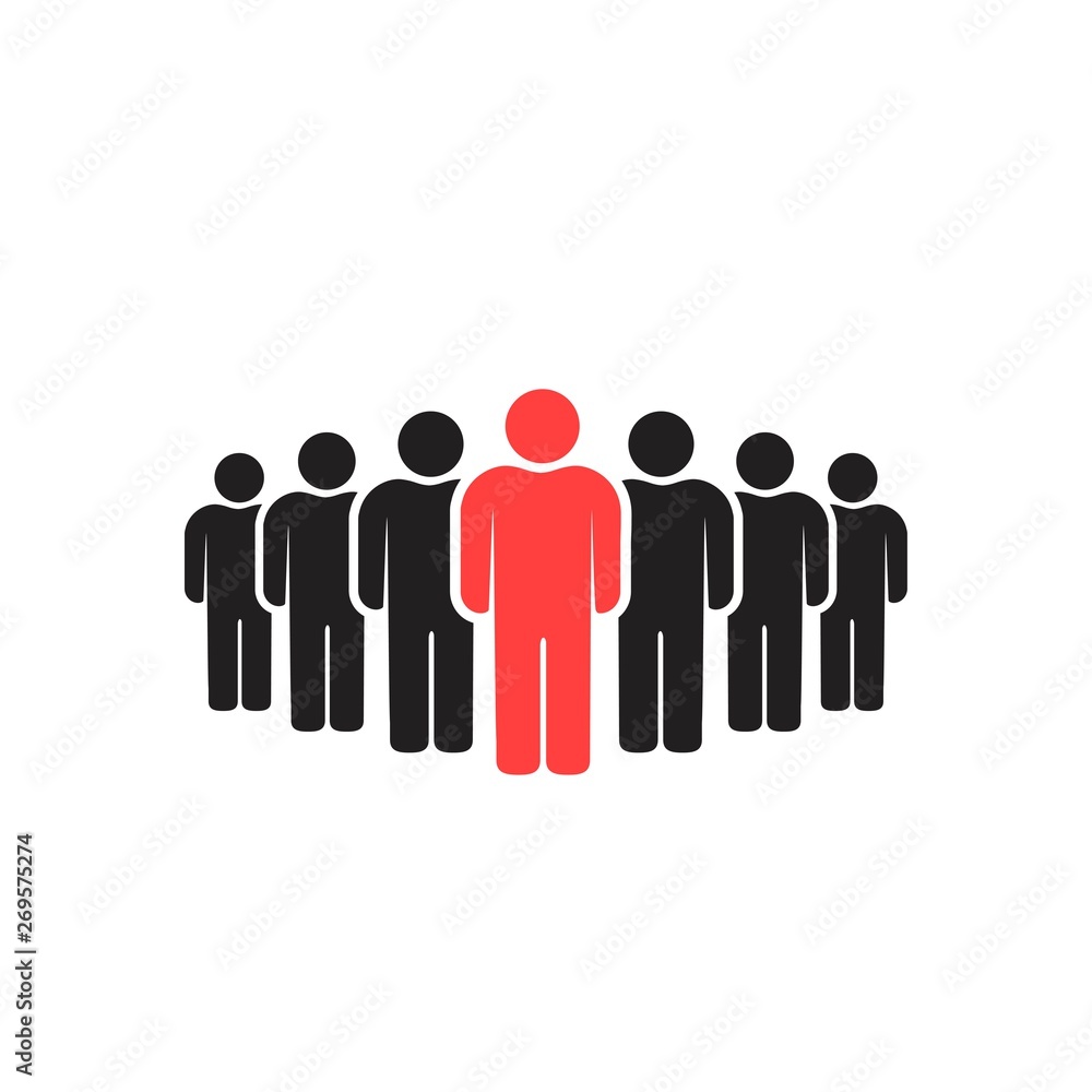 People icons set isolated on white background People icons set isolated on white background