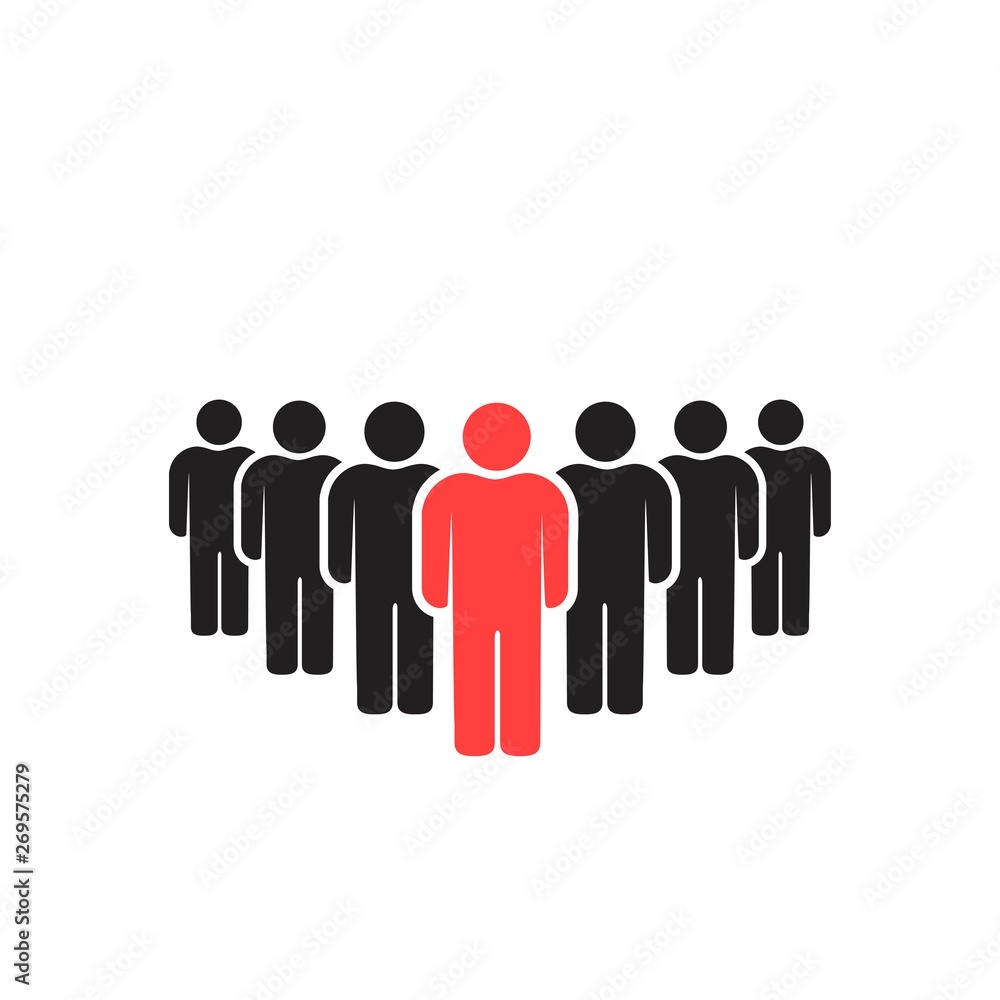 People icons set isolated on white background People icons set isolated on white background