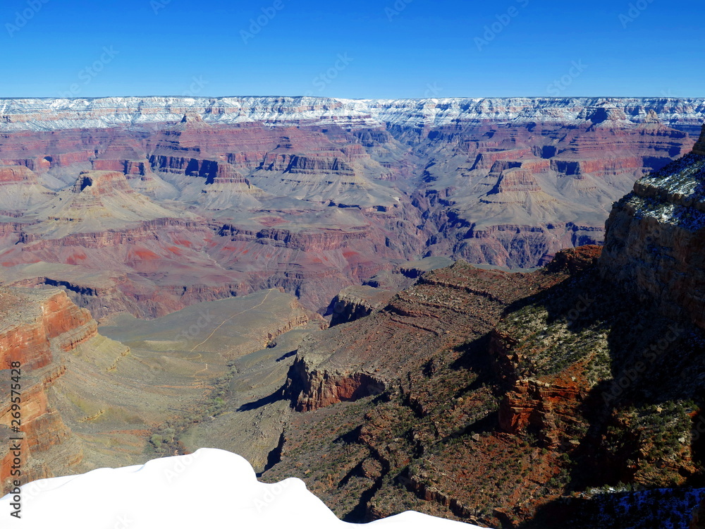 Winter view in the Grand Canyon, Airzona and Nevada