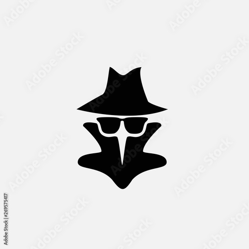 detective icon isolated on white background