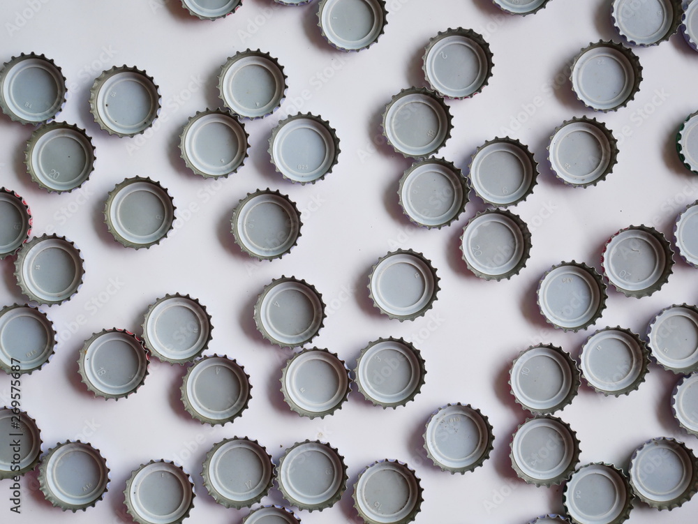 bottle caps isolated white background bottle caps isolated white background