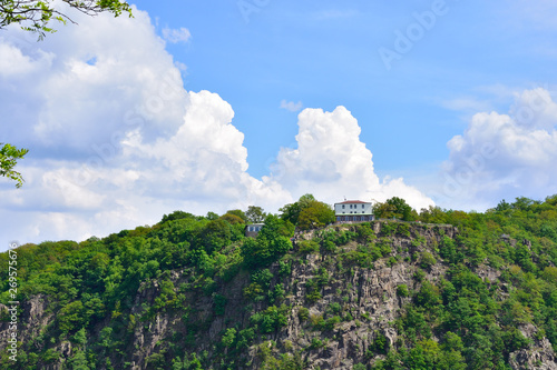 Ausblick vom Hexentanzplatz im Bodetal im Harz 