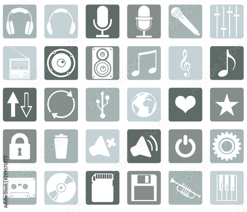 Vector Set of Music Icons