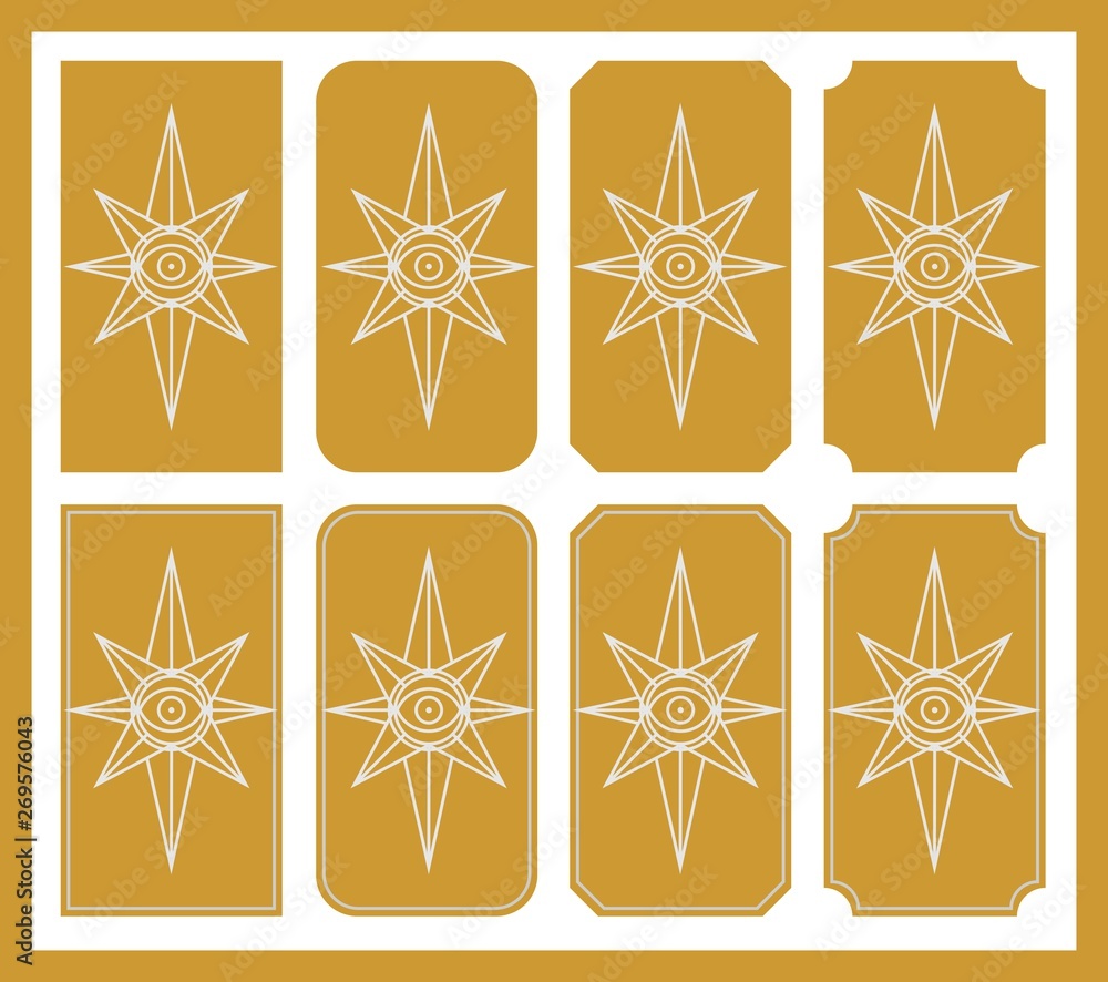 Reverse Tarot of the symbol golden and white 7 Reverse Tarot of the symbol golden and white 7