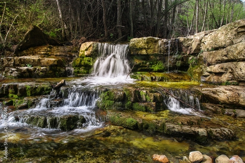 Fototapeta Naklejka Na Ścianę i Meble -  Cehennem Waterfalls of Kirklareli Province in Turkey