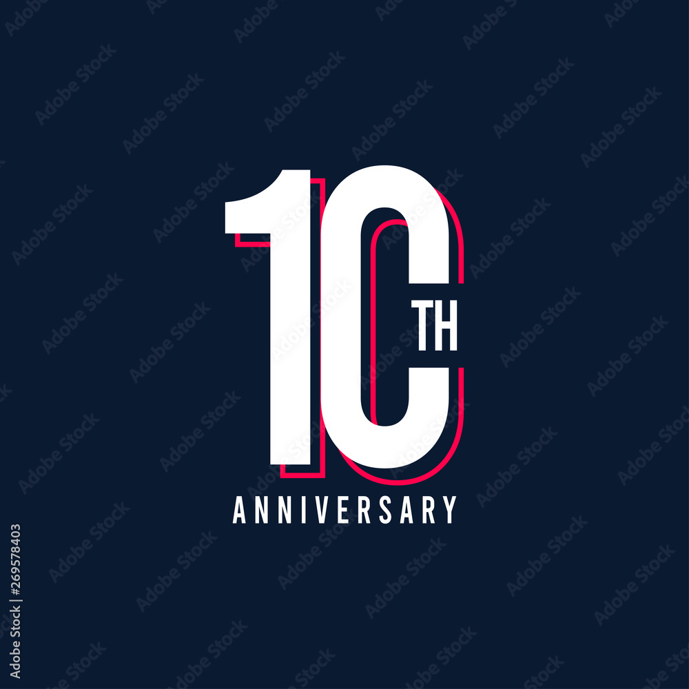 10 Th Anniversary Vector Template Design Illustration 10 Th Anniversary Vector Template Design Illustration