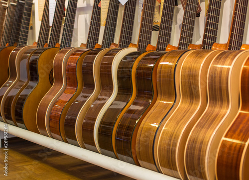 Row of guitars