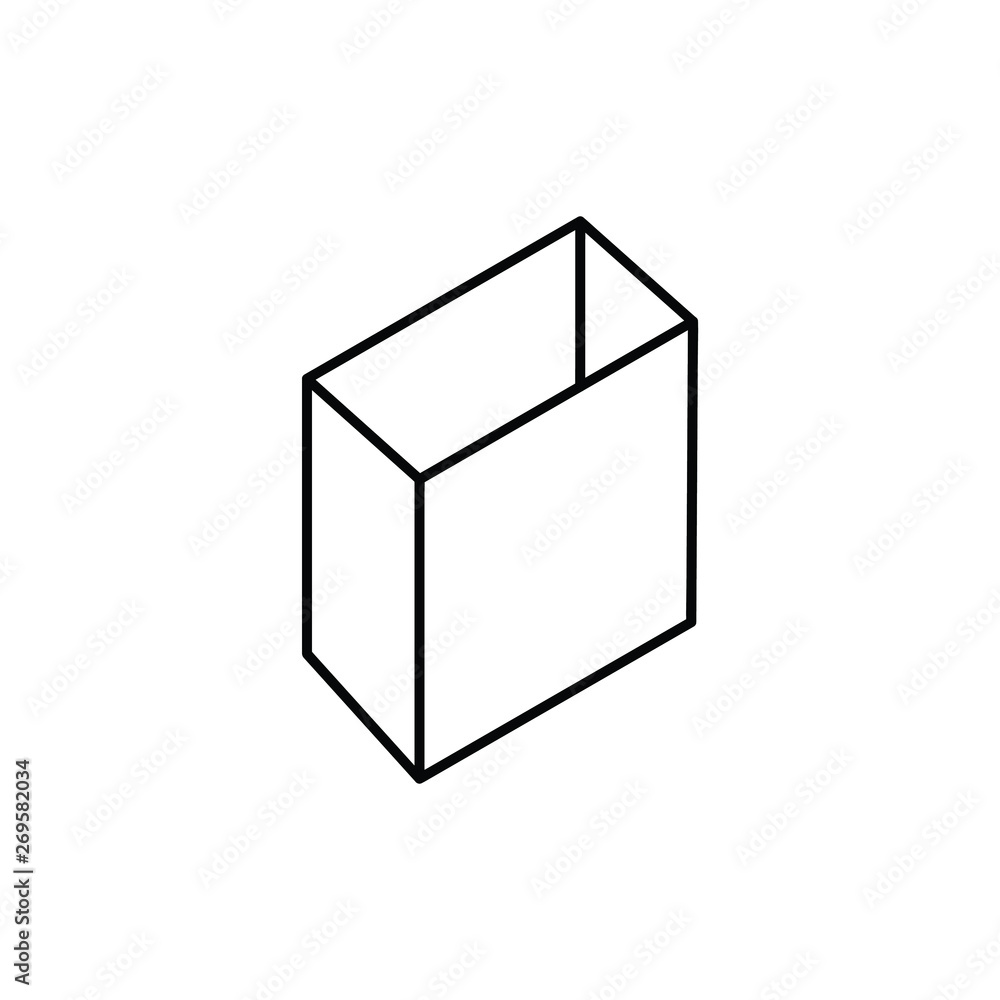 Box vector Icon. Mobile concept