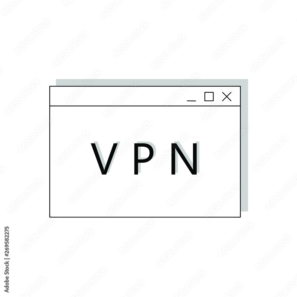 VPN web browser vector icon. VPN web browser vector icon.
