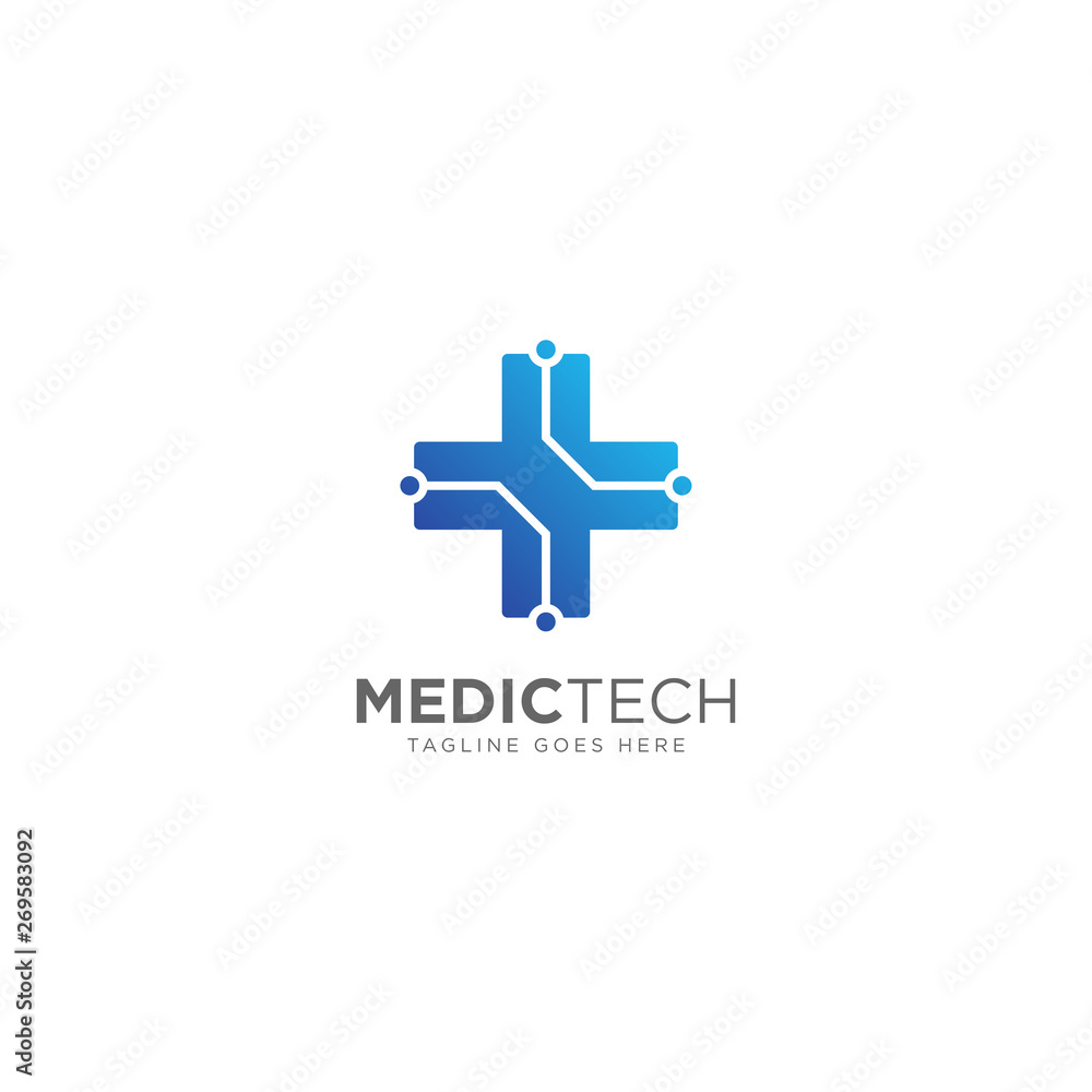 Medical Technology Logo Design Vector