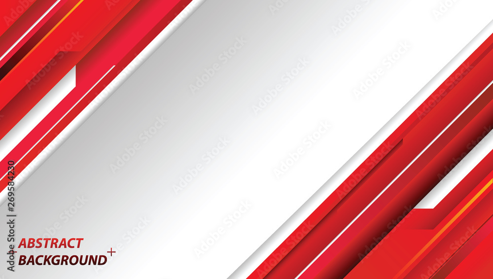 Abstract Red tech Background with Stripes. Minimalistic Banner