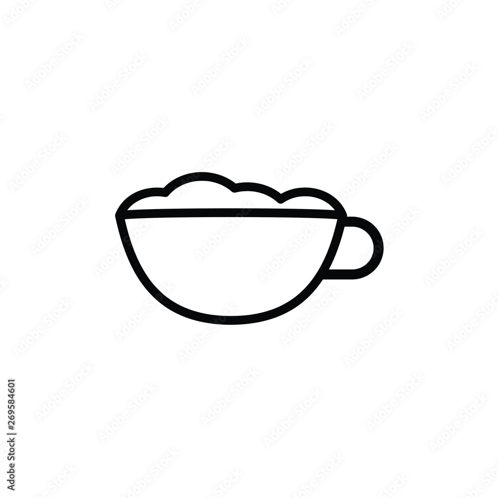 Hot coffee cup. Сappuccino icon. Symbol, logo illustration.eps Hot coffee cup. Сappuccino icon. Symbol, logo illustration.eps