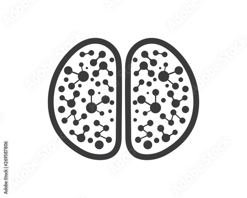Brain Logo vector icon Template illustration