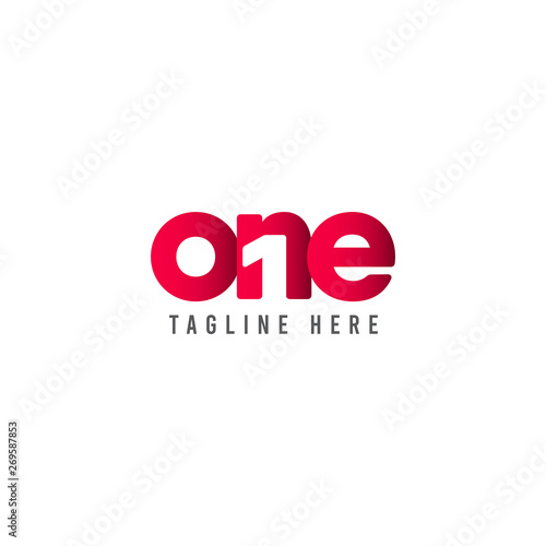 one logo vector template. Design for banner, greeting cards or print.