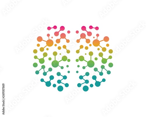 Brain Logo vector icon Template illustration