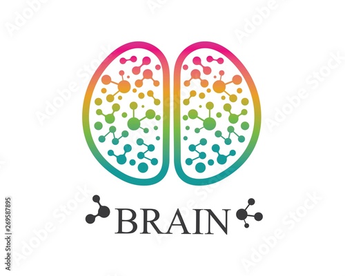 Brain Logo vector icon Template illustration