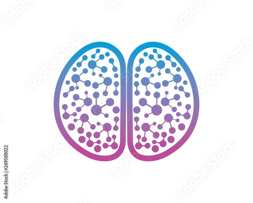 Brain Logo vector icon Template illustration