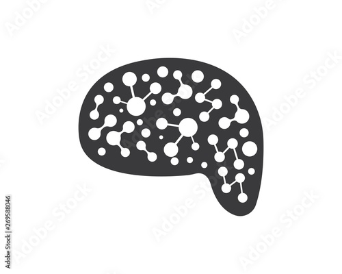 Brain Logo vector icon Template illustration