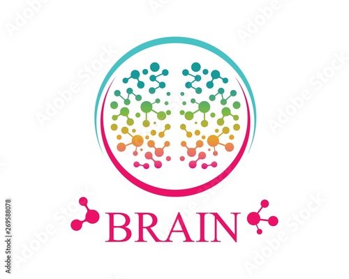 Brain Logo vector icon Template illustration