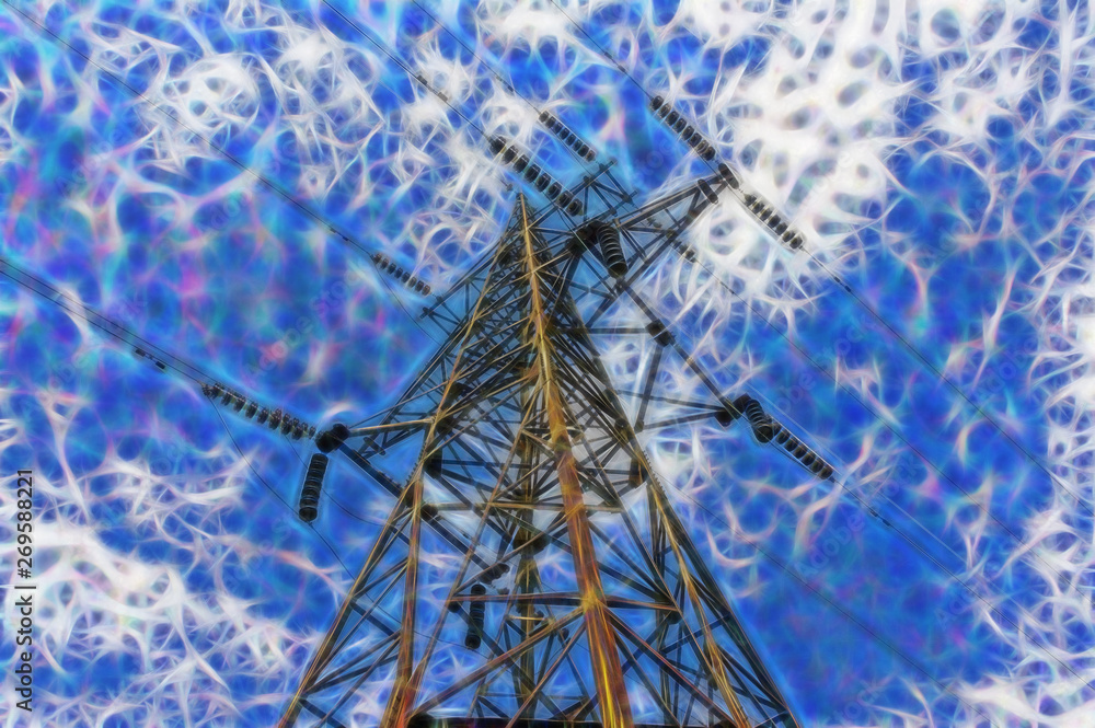 fractal picture of Electrical tower