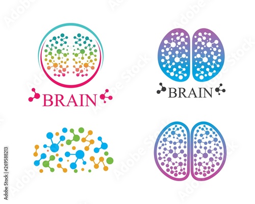 Brain Logo vector icon Template illustration