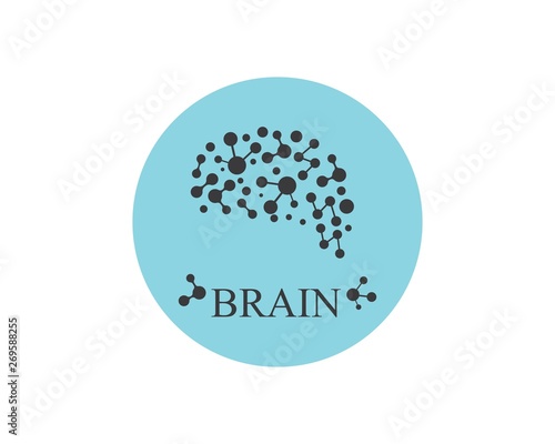 Brain Logo vector icon Template illustration