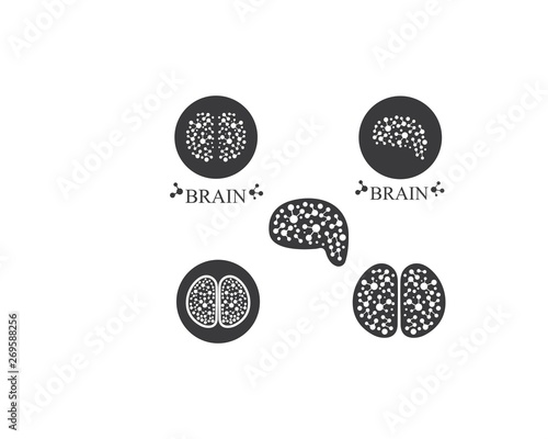 Brain Logo vector icon Template illustration