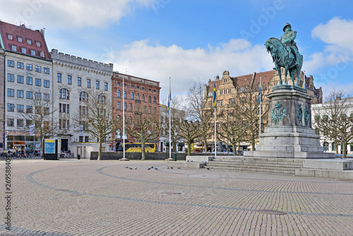 Statue of Charles X Gustav in Malmo, Sweden photo