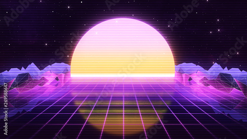 80s Futuristic Retro Synthwave