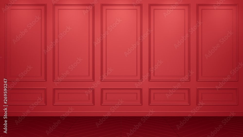 Fotografie Classic red interior with copy space