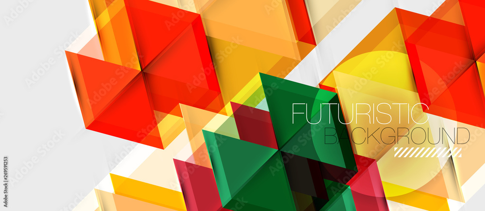 Bright color hexagon geometrical composition background, business presentation template Bright color hexagon geometrical composition background, business presentation template