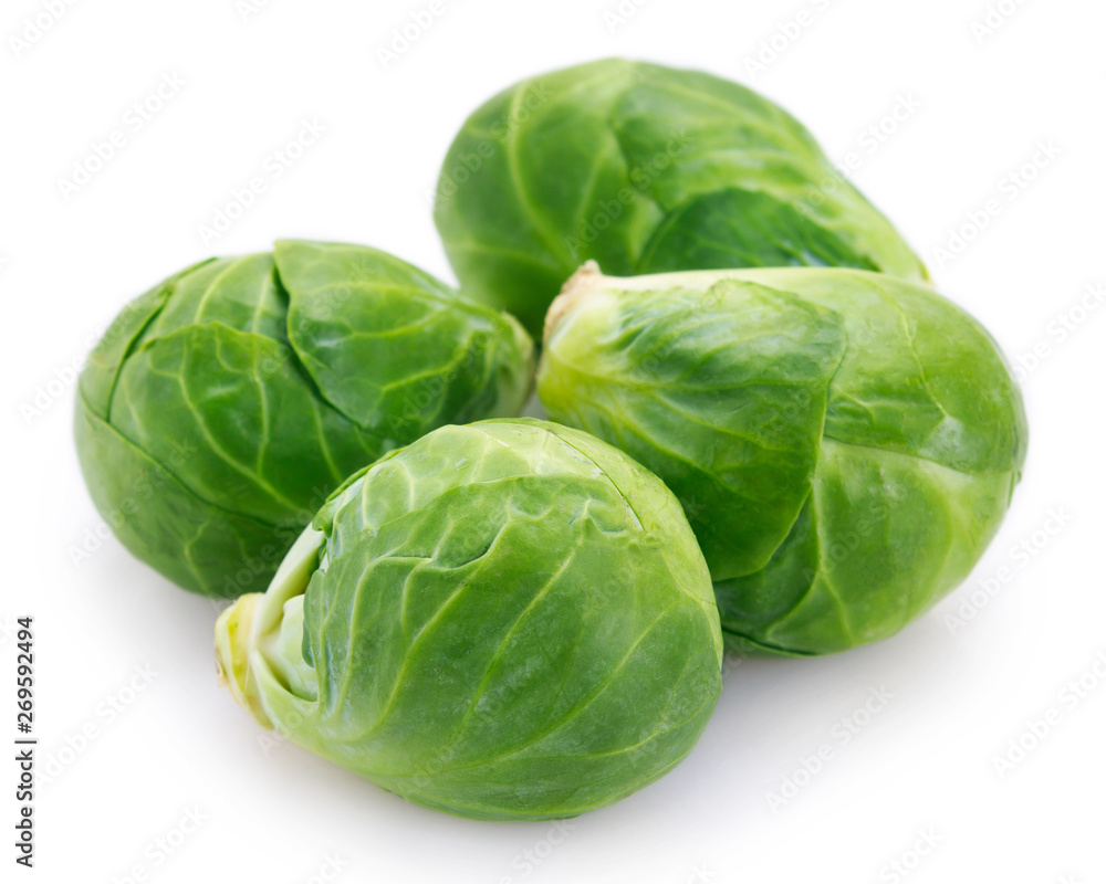 Brussels sprouts on white background Brussels sprouts on white background