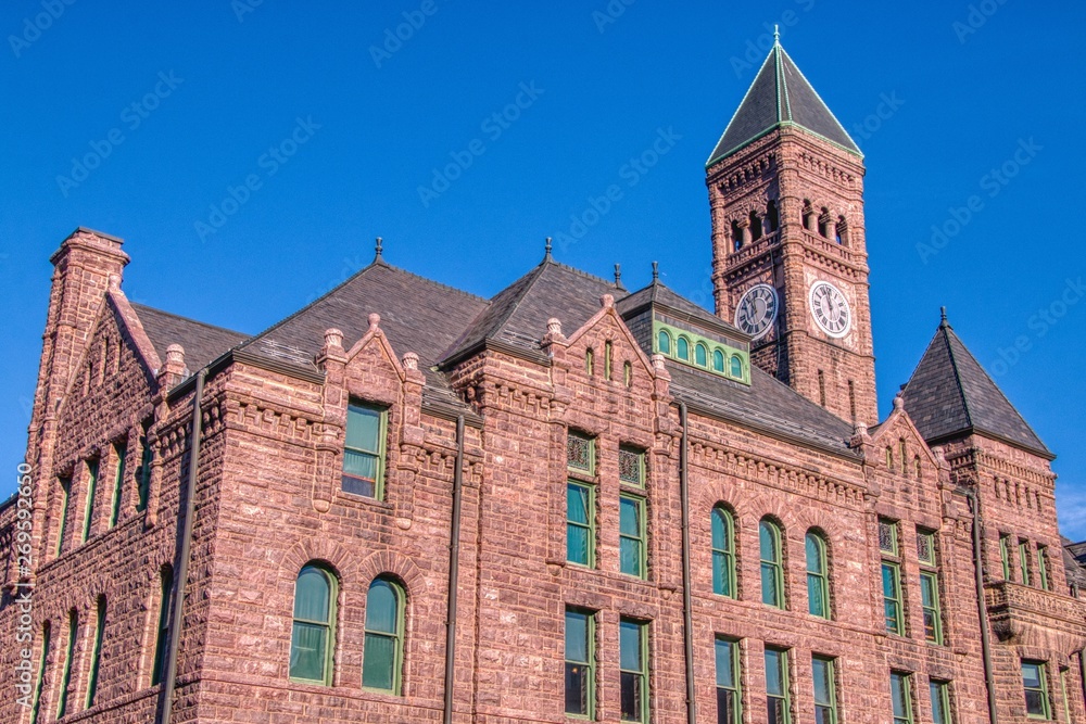 The Old Courthouse in Sioux Falls is a Historical Site made of Sioux Quartzite