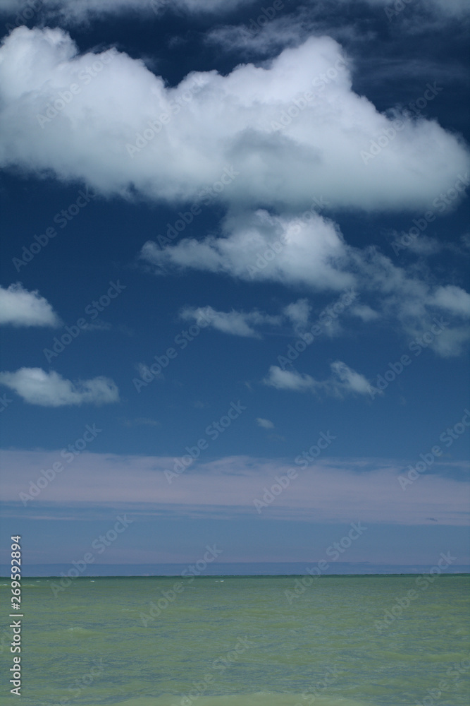 blue sky and sea,water, clouds,landscape, seascape, wave,weather, day, travel,horizon