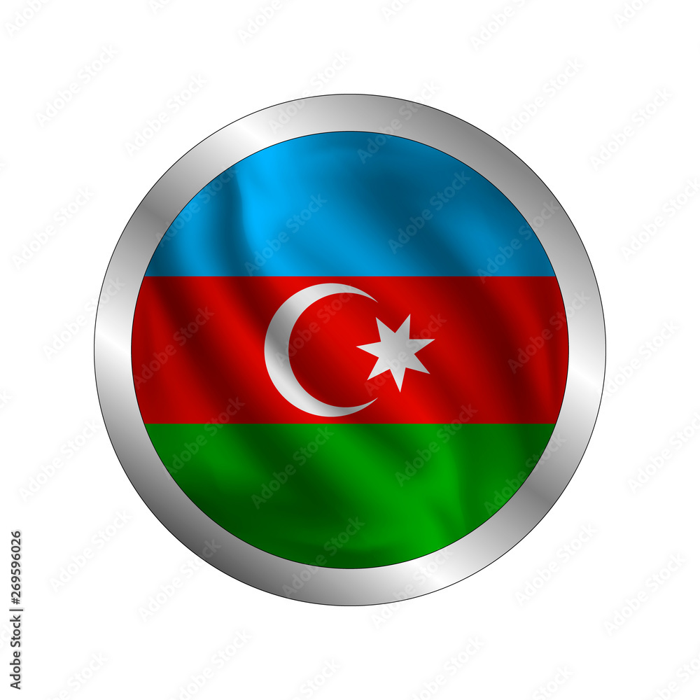 Waving Azerbaijan's flag, the flag of Azerbaijan, vector illustration.. Waving Azerbaijan's flag, the flag of Azerbaijan, vector illustration..