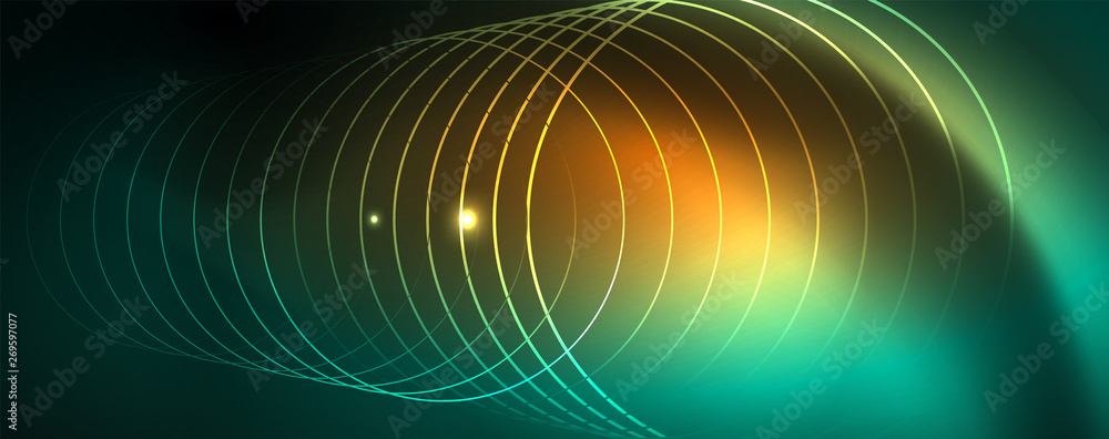 Shiny glowing design background, neon style lines, technology concept, vector Shiny glowing design background, neon style lines, technology concept, vector