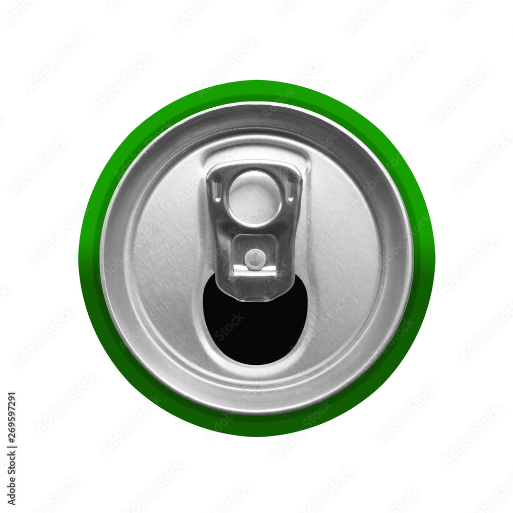 top view of drink can