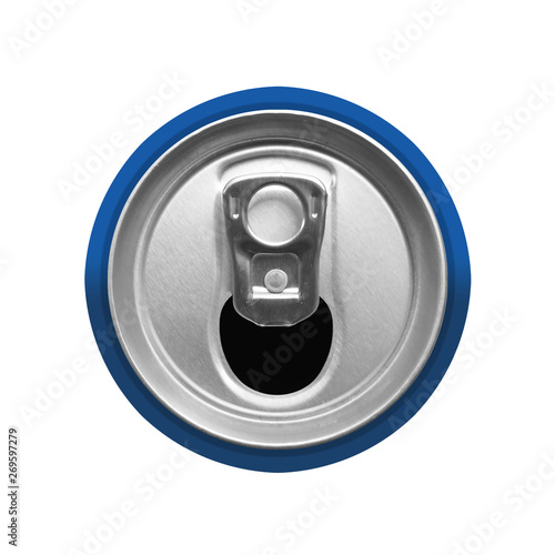top view of drink can