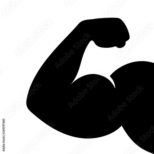 Male flex muscular hand