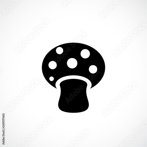 Fly agaric mushroom vector icon