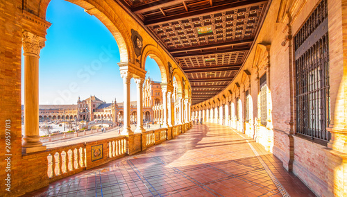 Spanish Square  Plaza de Espana  in Seville  Spain